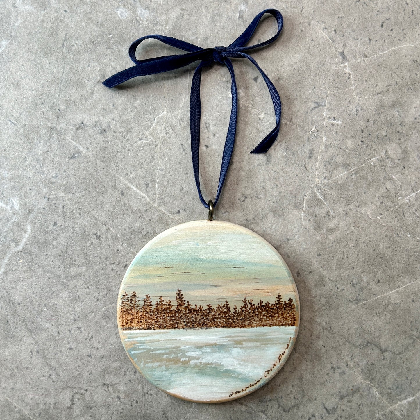 Silent Snowfall Flat Ornament