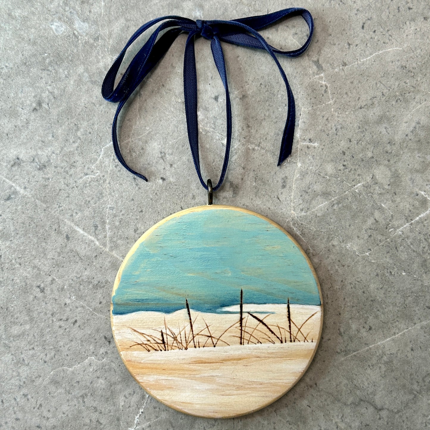 Snow Covered Shores Flat Ornament