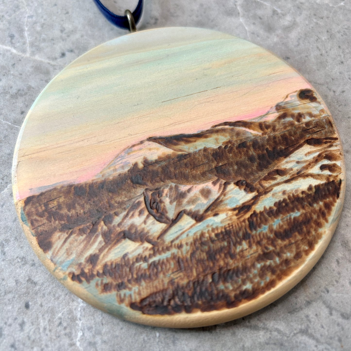 Blush Peaks Flat Ornament