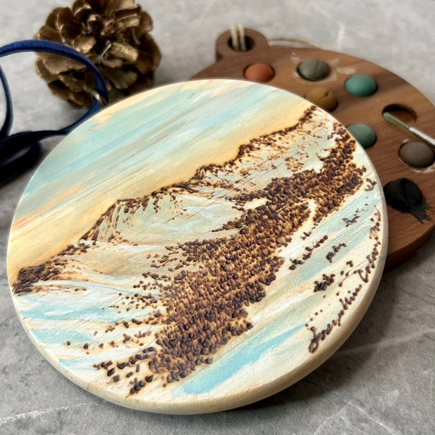 Keystone Peaks Flat Ornament