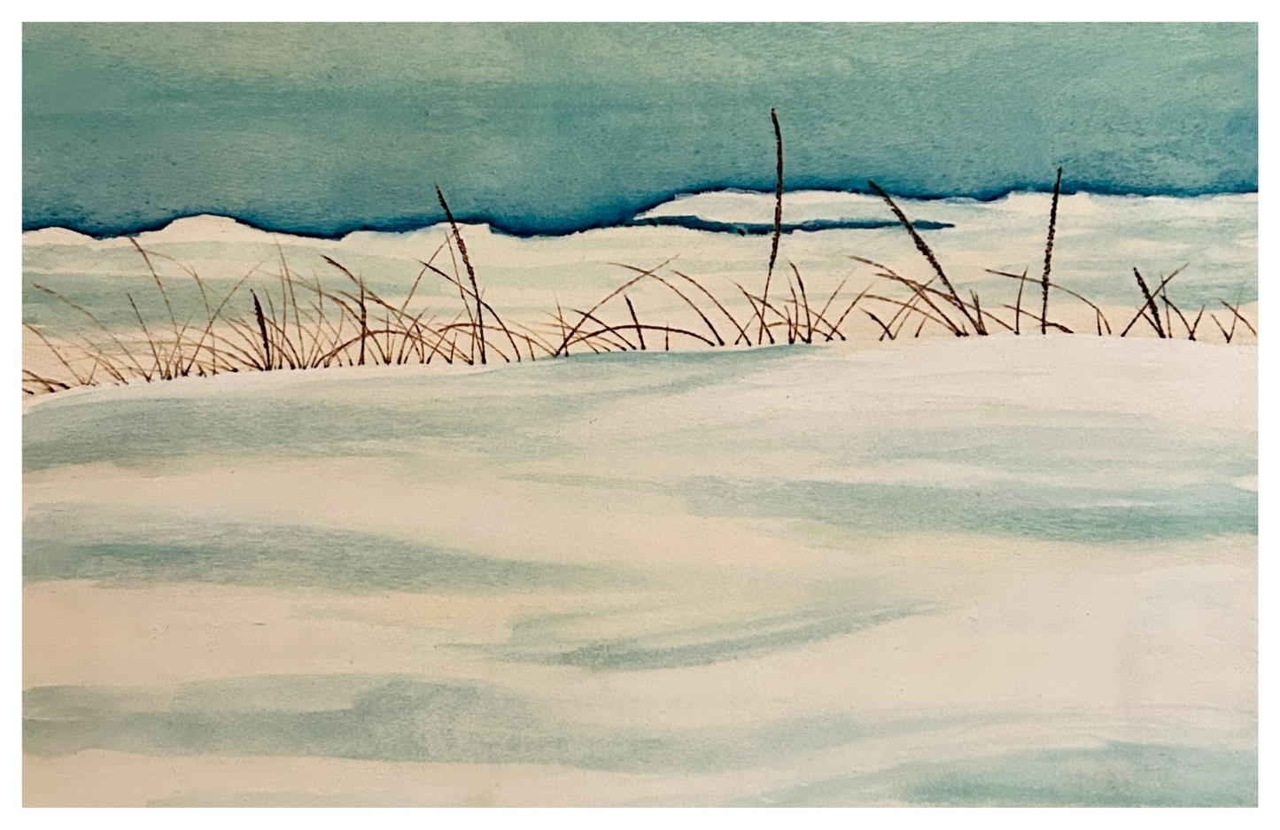 Greeting Card - "Snow Covered Shores"