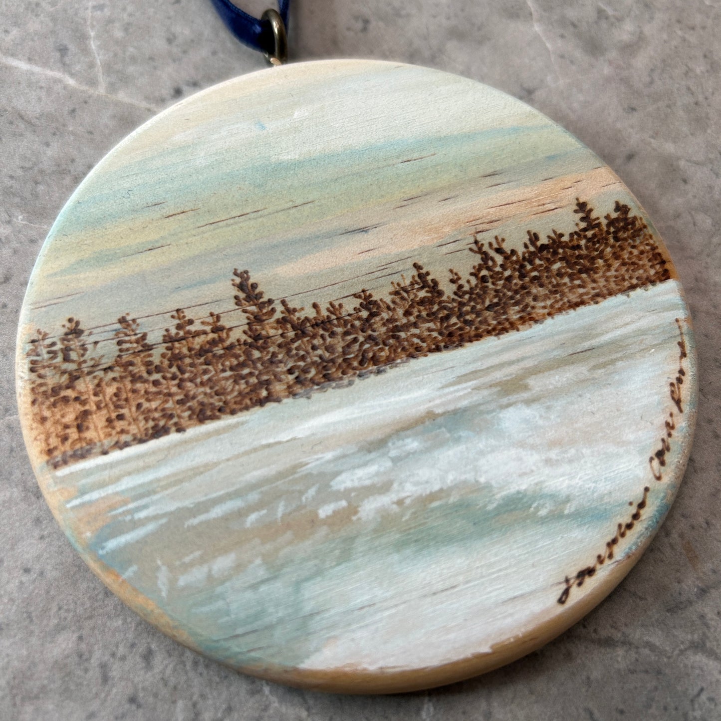 Silent Snowfall Flat Ornament