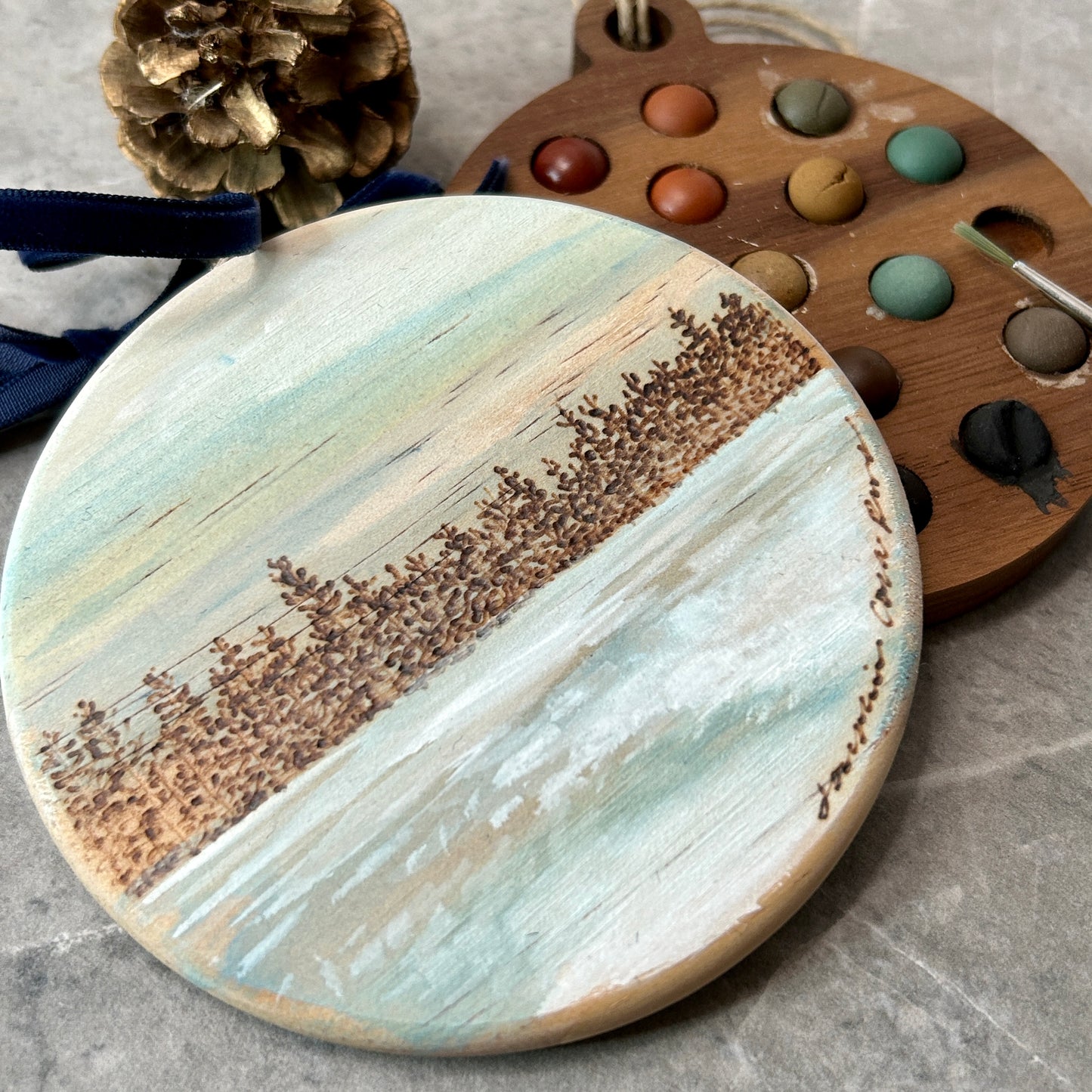 Silent Snowfall Flat Ornament