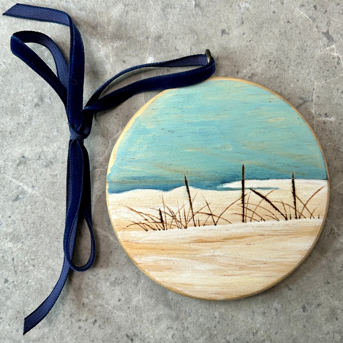 Snow Covered Shores Flat Ornament