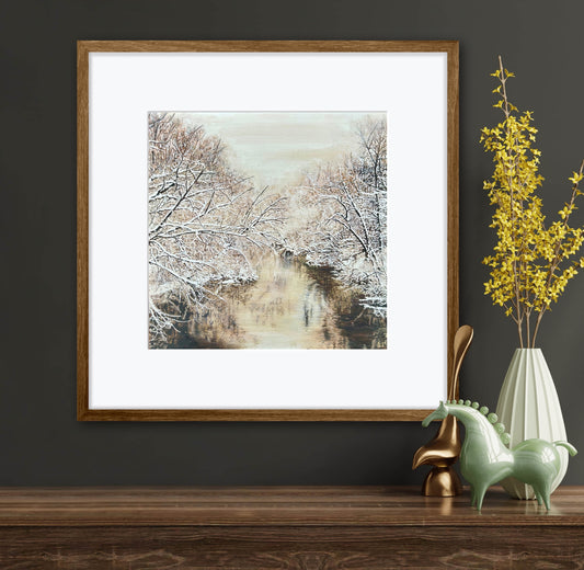 Print - "Straight River" Giclee Fine Art Print on Cardstock -Open Edition Print