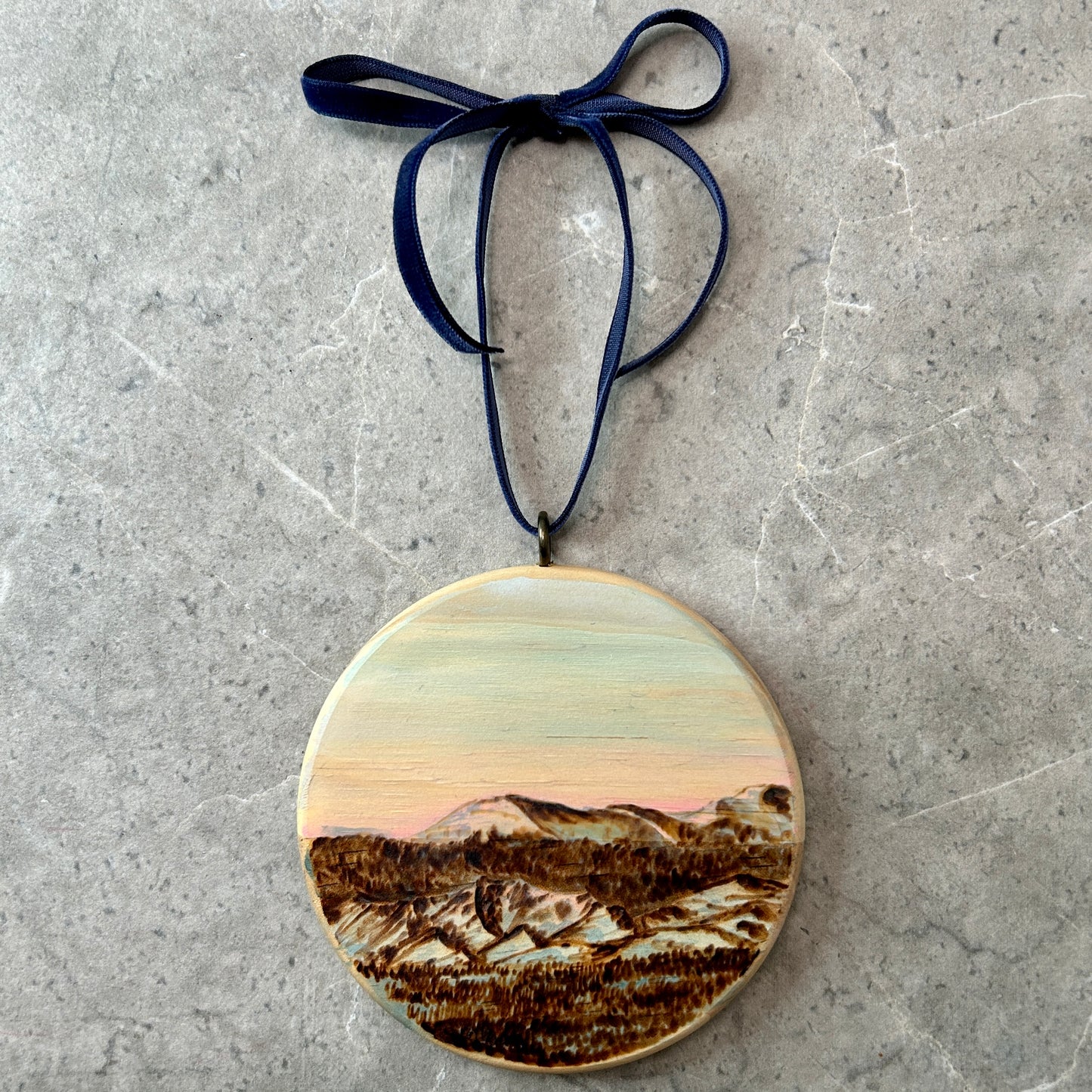 Blush Peaks Flat Ornament