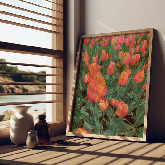 Print - "Dew Drop" Tulip Fine Art Print -Open Edition Print