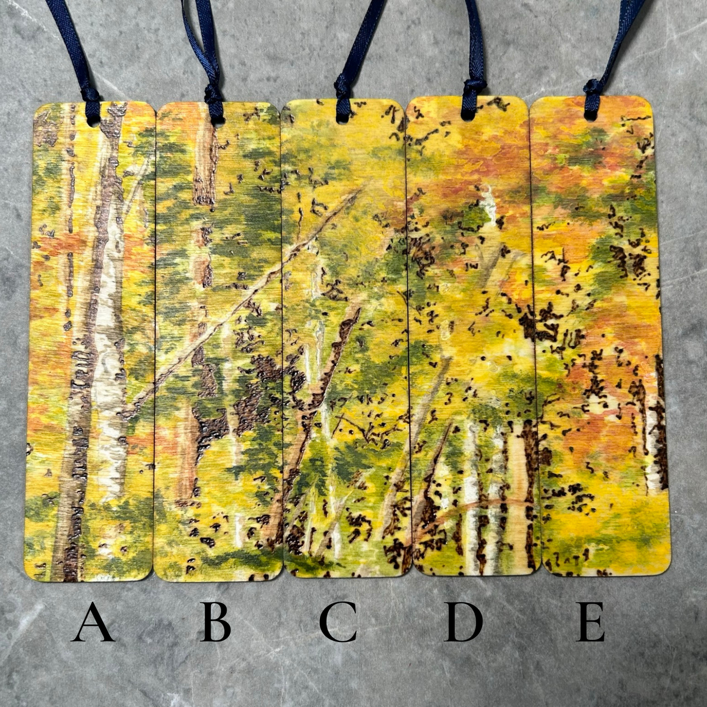 Fall Trees Continuous Bookmarks