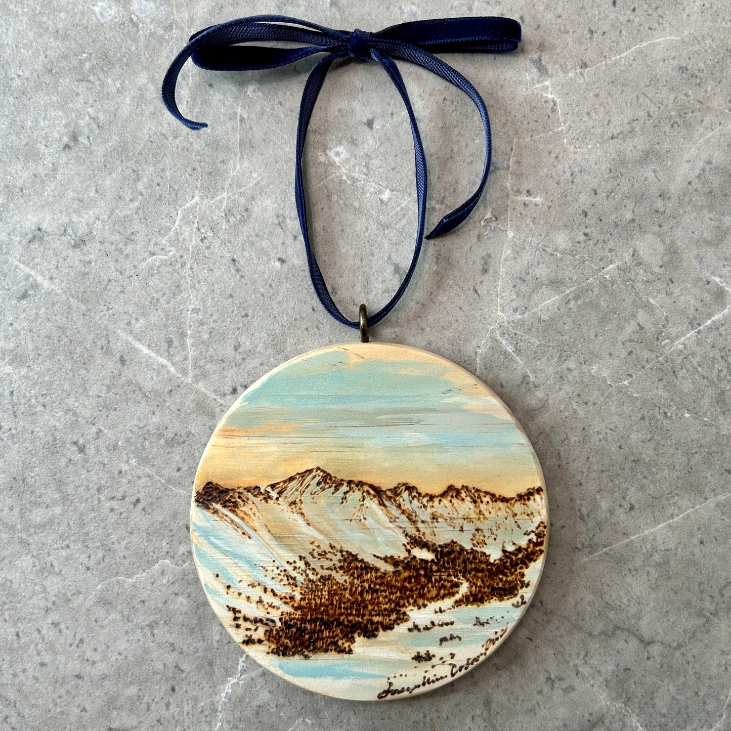 Keystone Peaks Flat Ornament