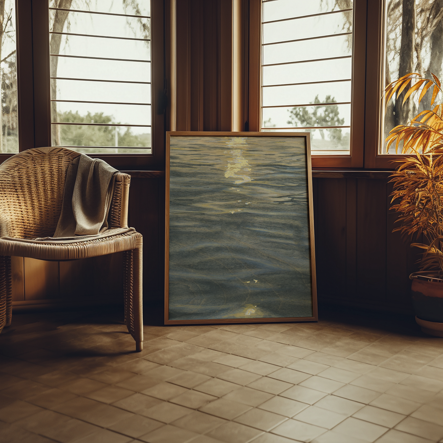 Print - "Glisten" - Embellished with Gold Leaf Accents