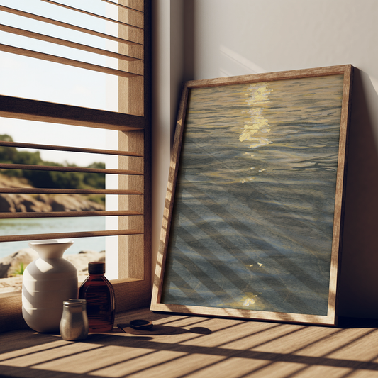 Print - "Glisten" - Embellished with Gold Leaf Accents