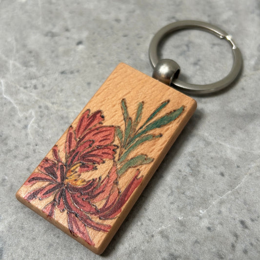 Chrysanthemum Keychain