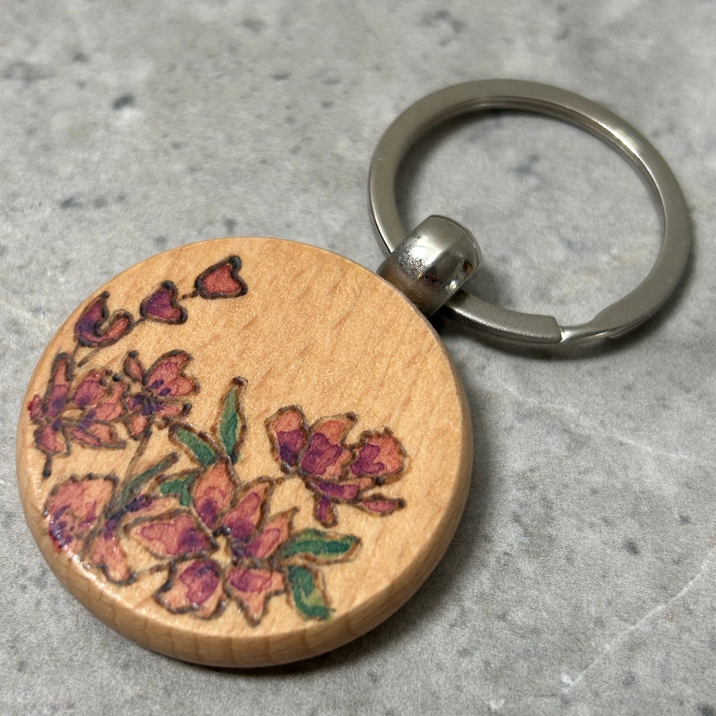 Delphinium Keychain