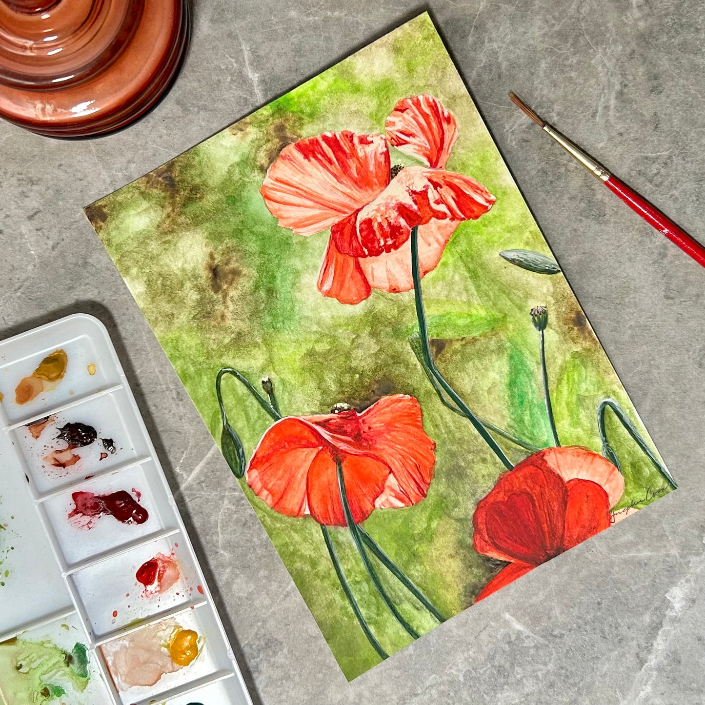 Poppies - 5" x 7"