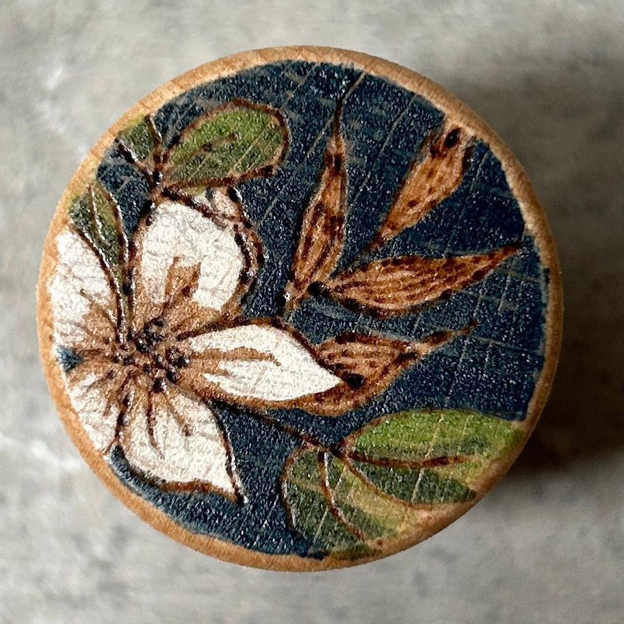 White Poinsettia Wine Bottle Stopper