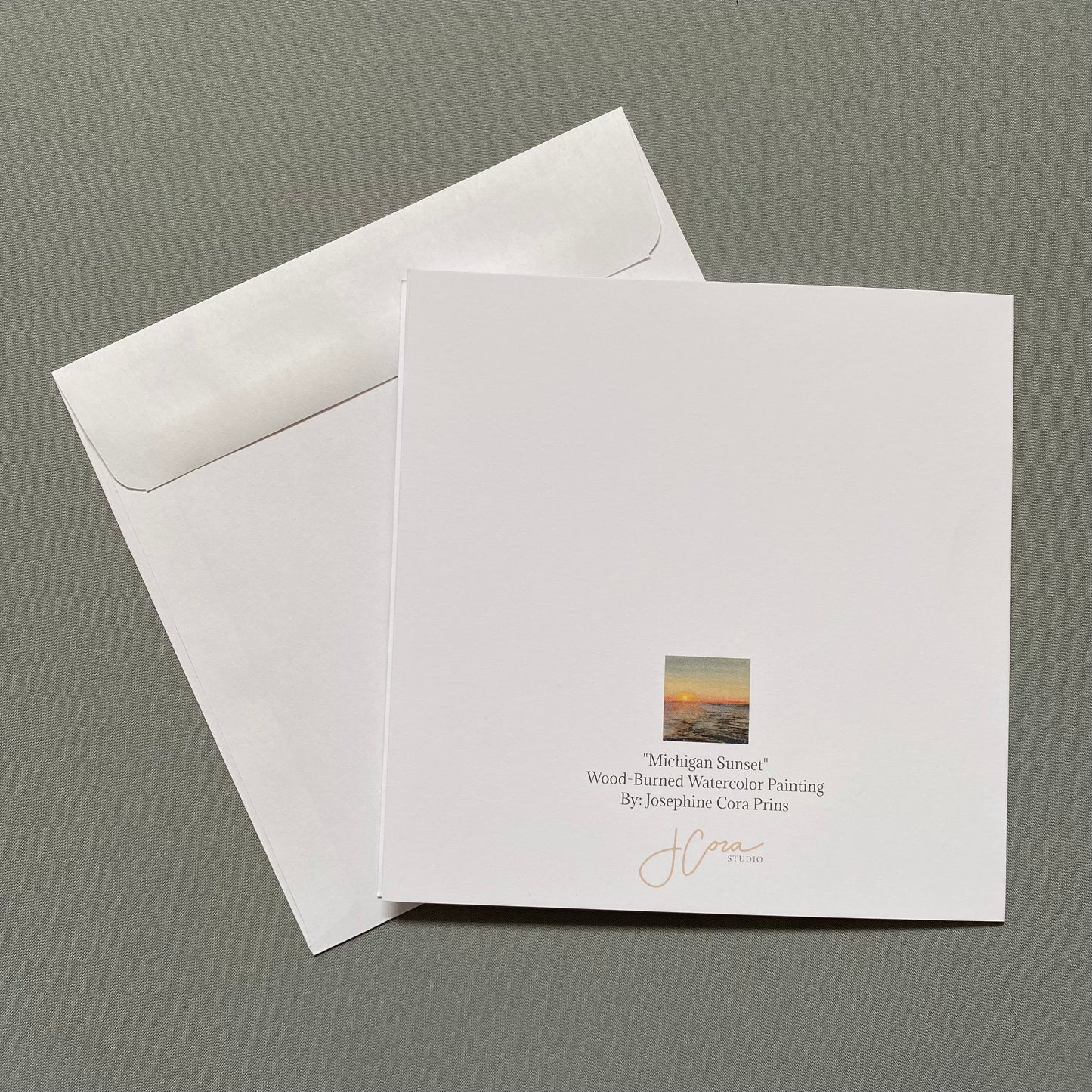 Greeting Card - "Michigan Sunset" Square