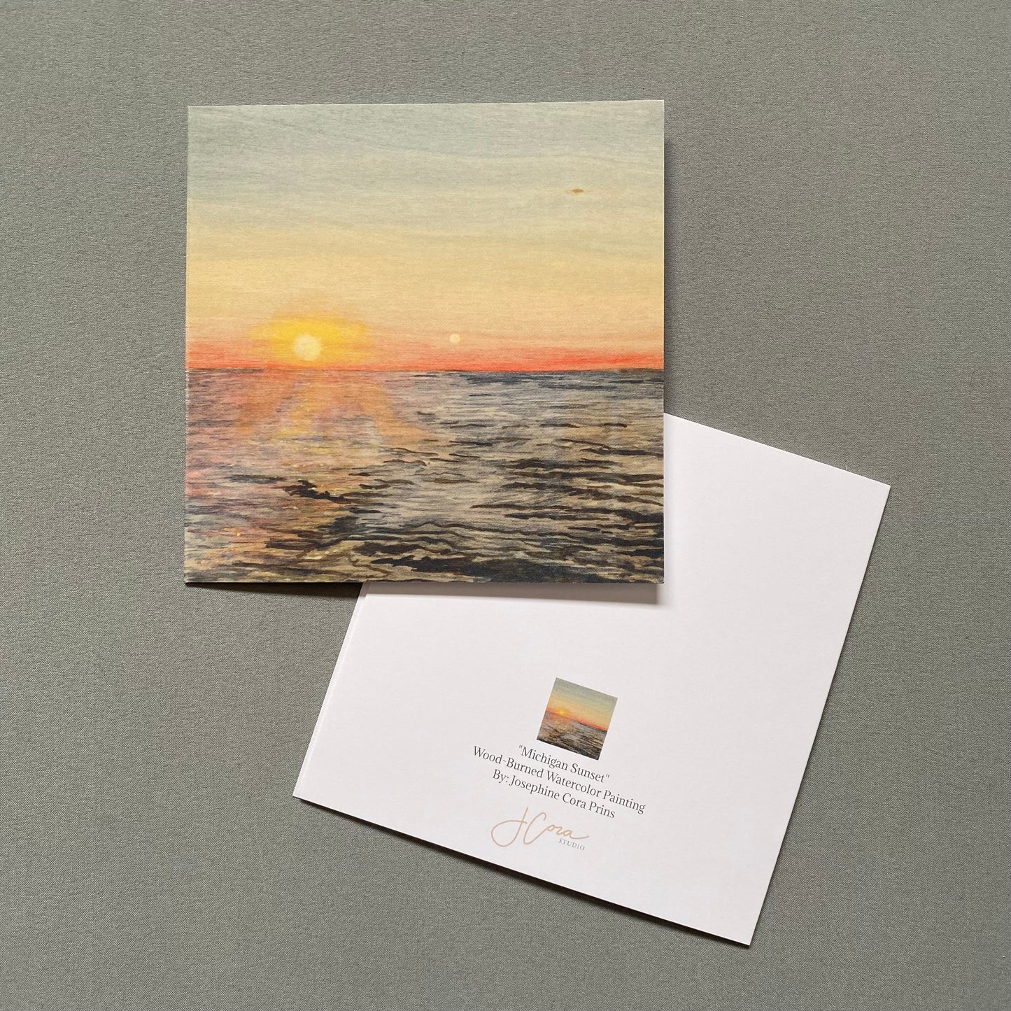 Greeting Card - "Michigan Sunset" Square