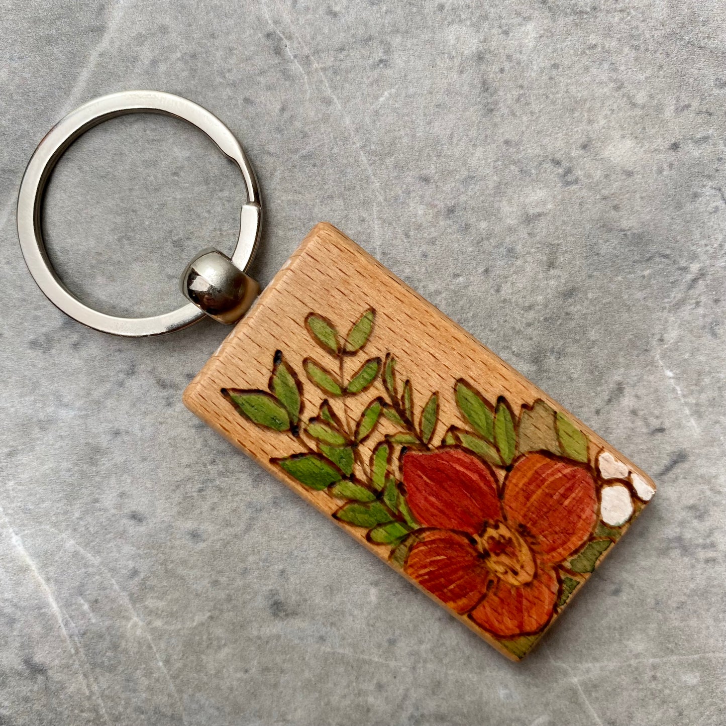 Fall Greens Keychain