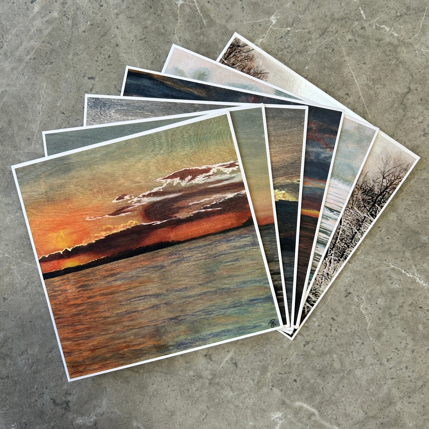 6 Pack Greeting Cards - Square Variety Pack