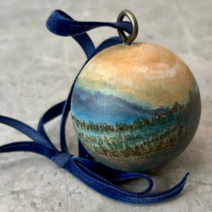 Whispers of Dawn Wood Ball Ornament