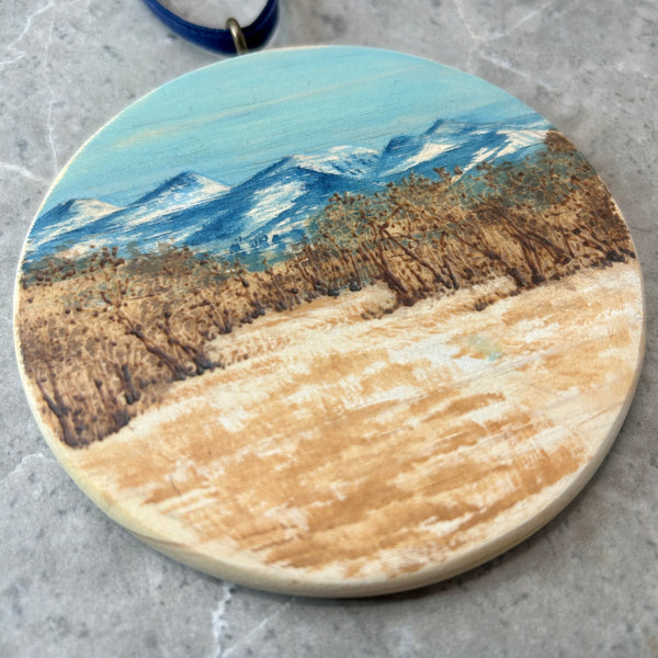 Montana Mountainscape Flat Ornament