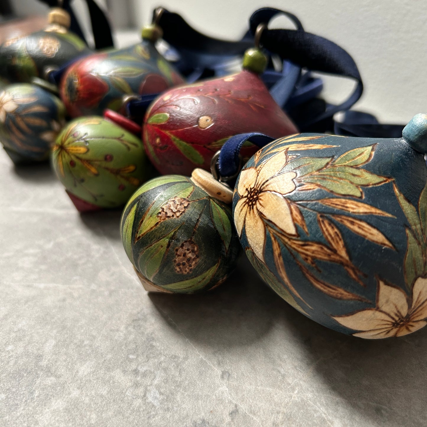 Pinecone Small Wood Turned Bauble Ornament