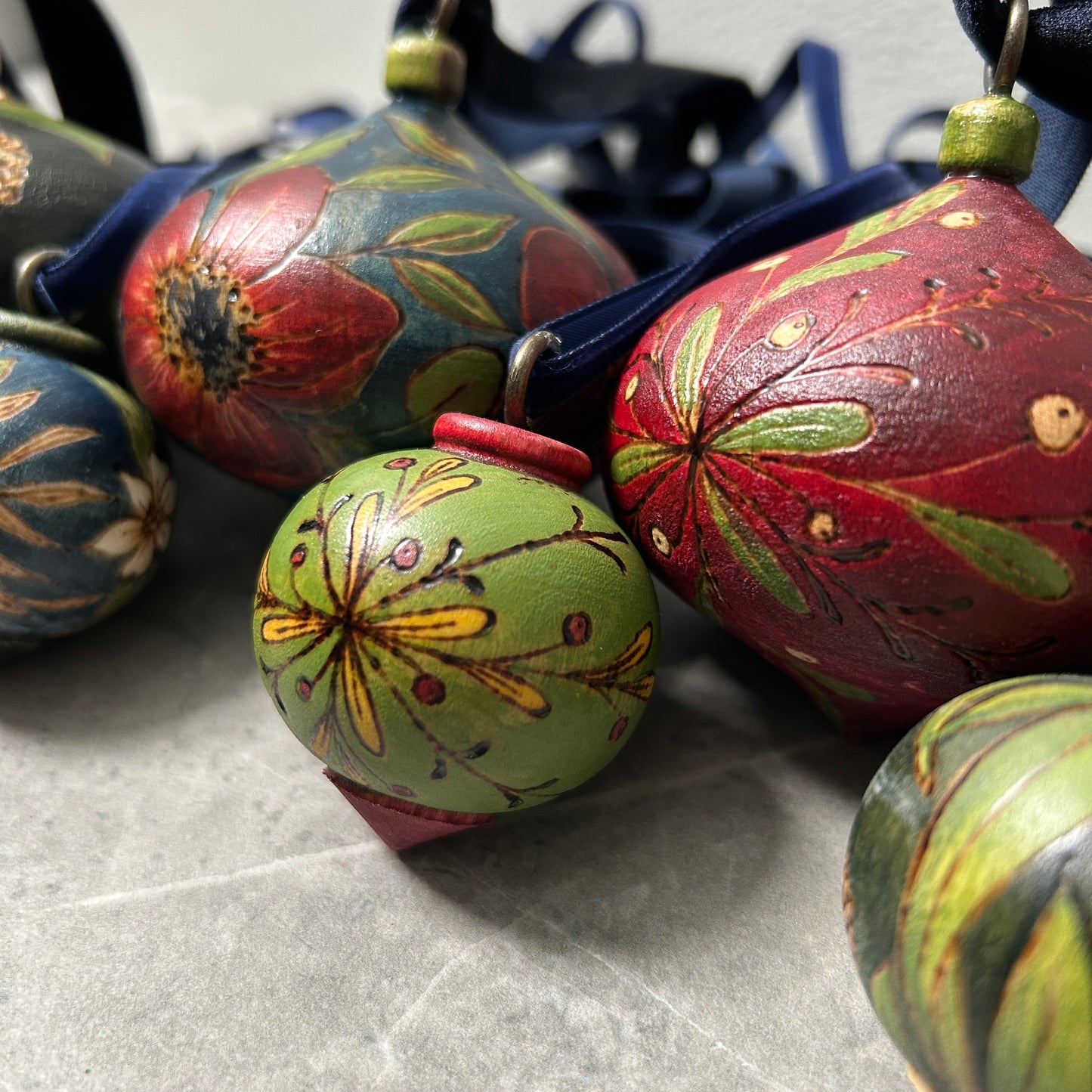 Berry Wreath Wood Turned Bauble Ornament