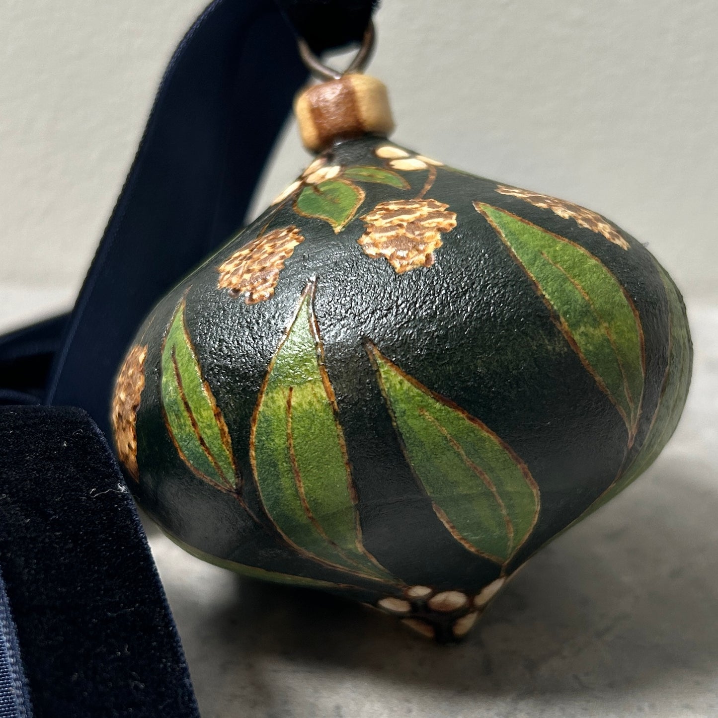 Pinecone Wood Turned Bauble Ornament