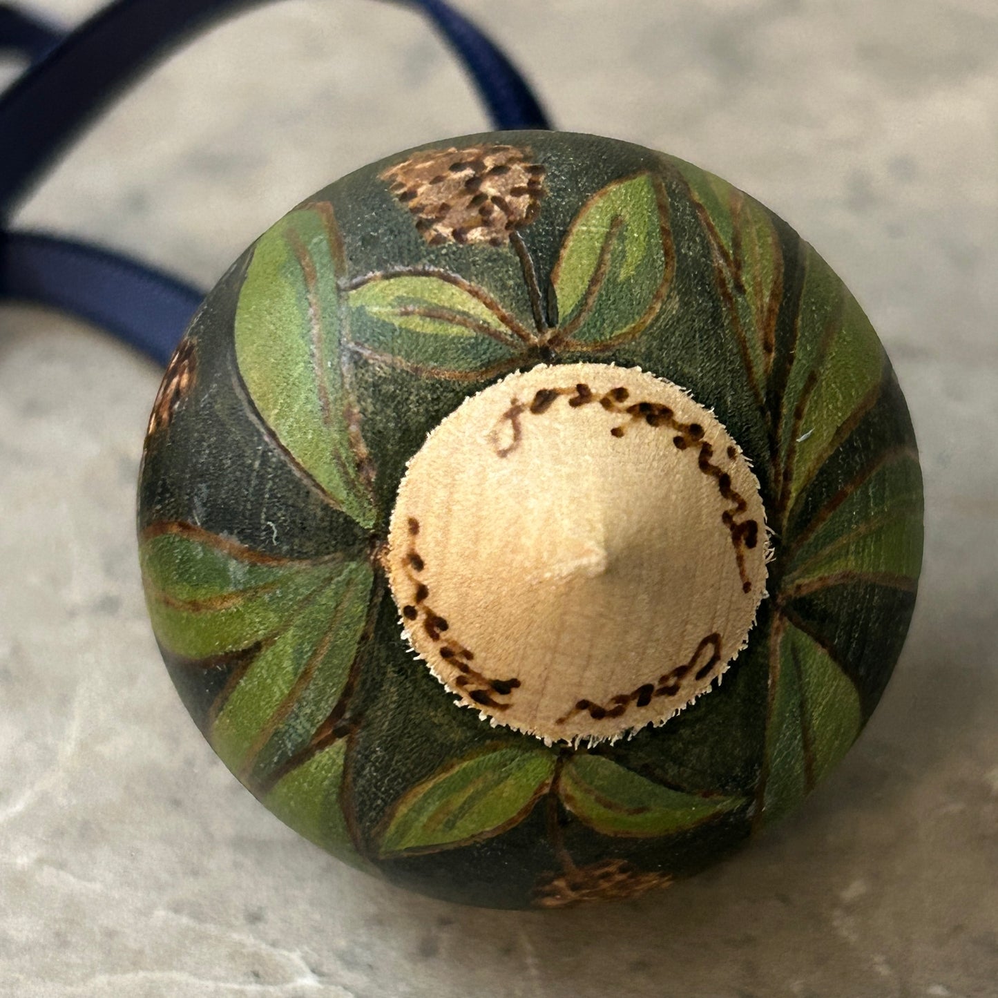 Pinecone Small Wood Turned Bauble Ornament