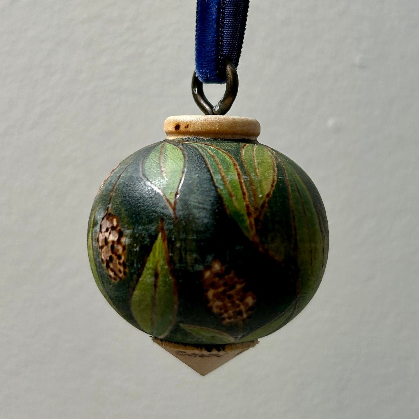 Pinecone Small Wood Turned Bauble Ornament