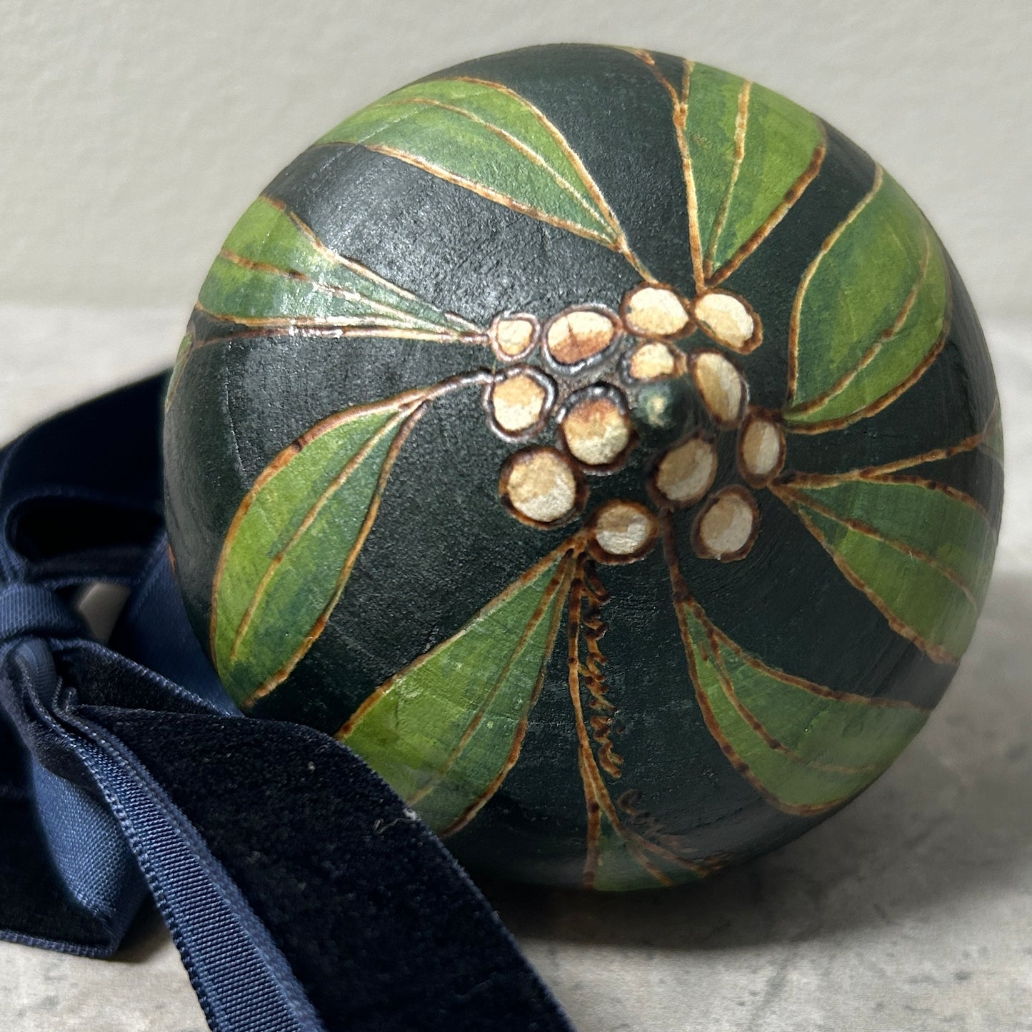 Pinecone Wood Turned Bauble Ornament