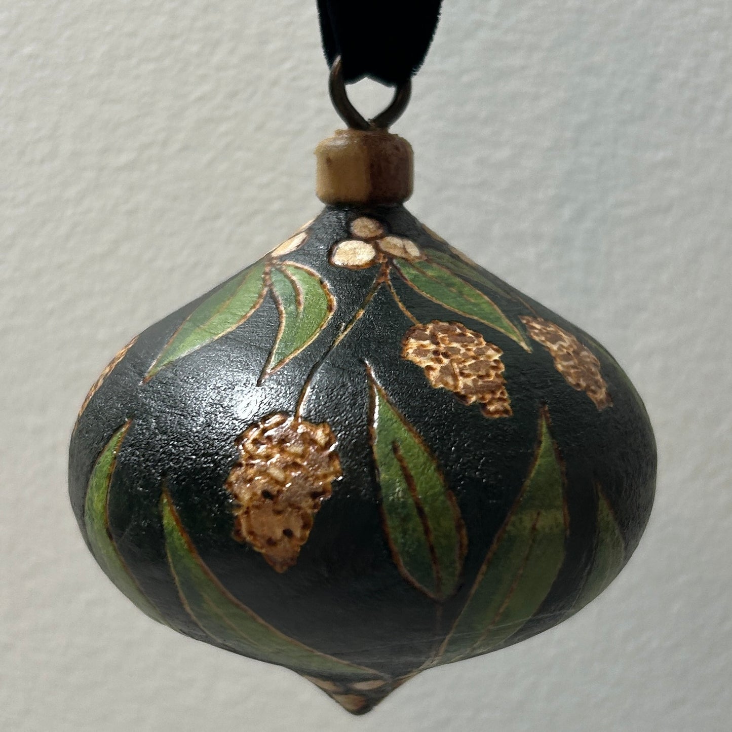 Pinecone Wood Turned Bauble Ornament