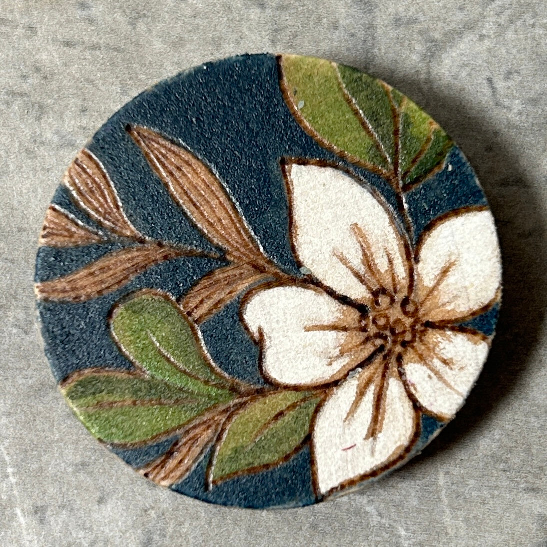 White Poinsettia Magnet