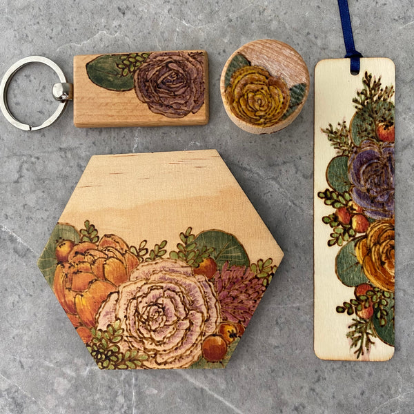 Berry Fall Floral Keychain